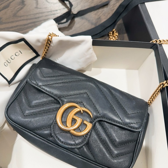 Gucci Marmont Matelasse leather super mimi bag, used, very good condition - Picture 7 of 8